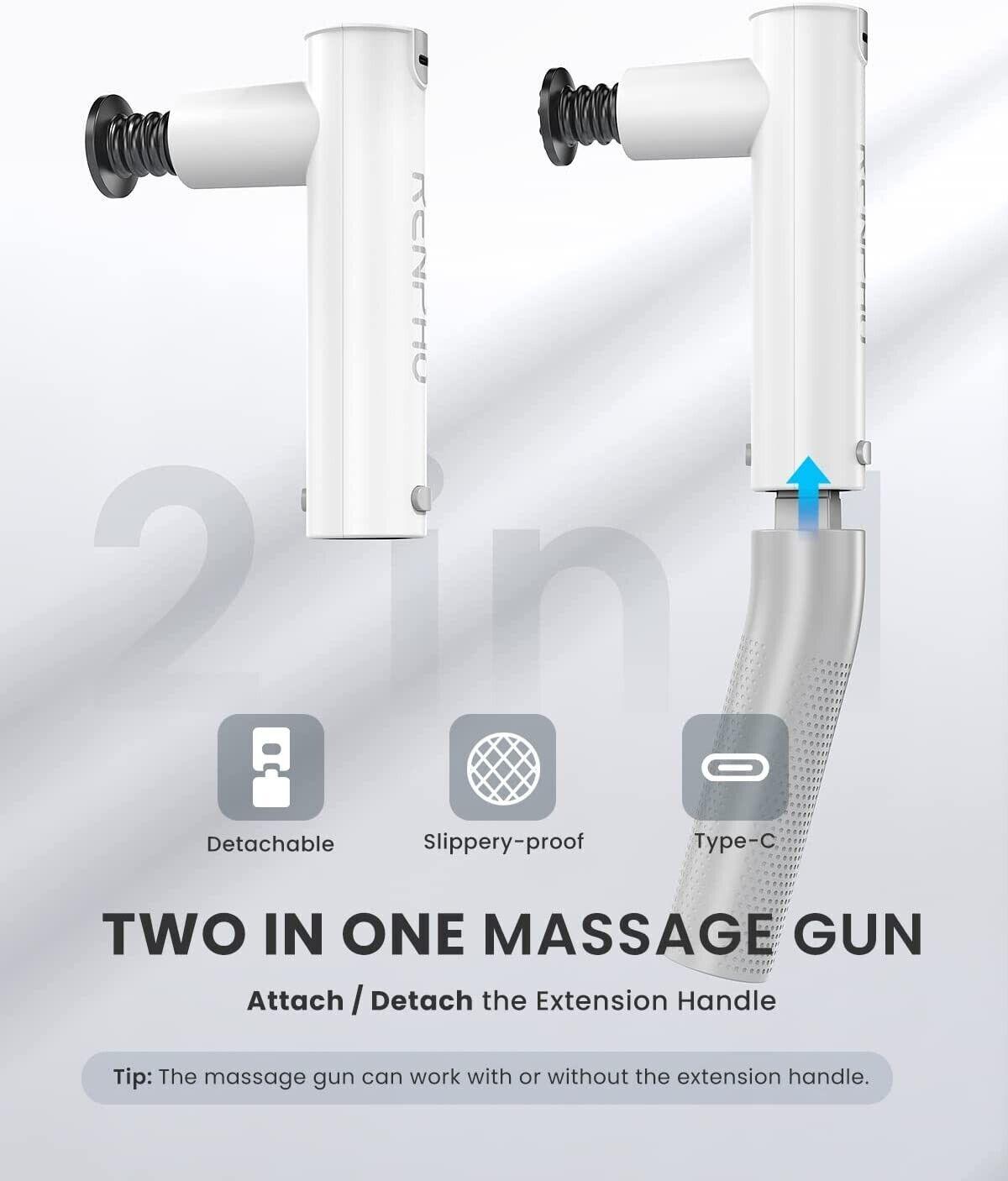 RENPHO Extend Massage Gun Deep Tissue, Cordless Handheld Massagers - Massive Discounts