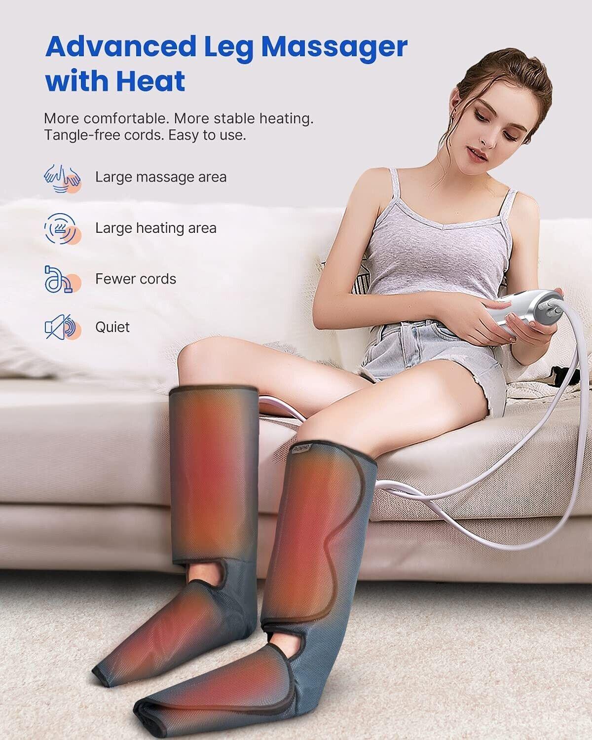RENPHO Leg Massager with Heat, Foot and Calf Compression Massage - Massive Discounts