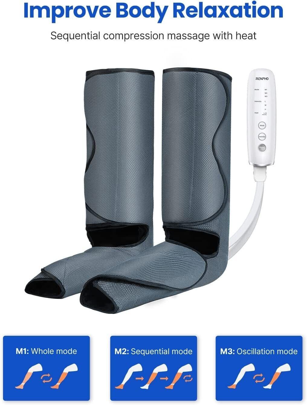 RENPHO Leg Massager with Heat, Foot and Calf Compression Massage - Massive Discounts