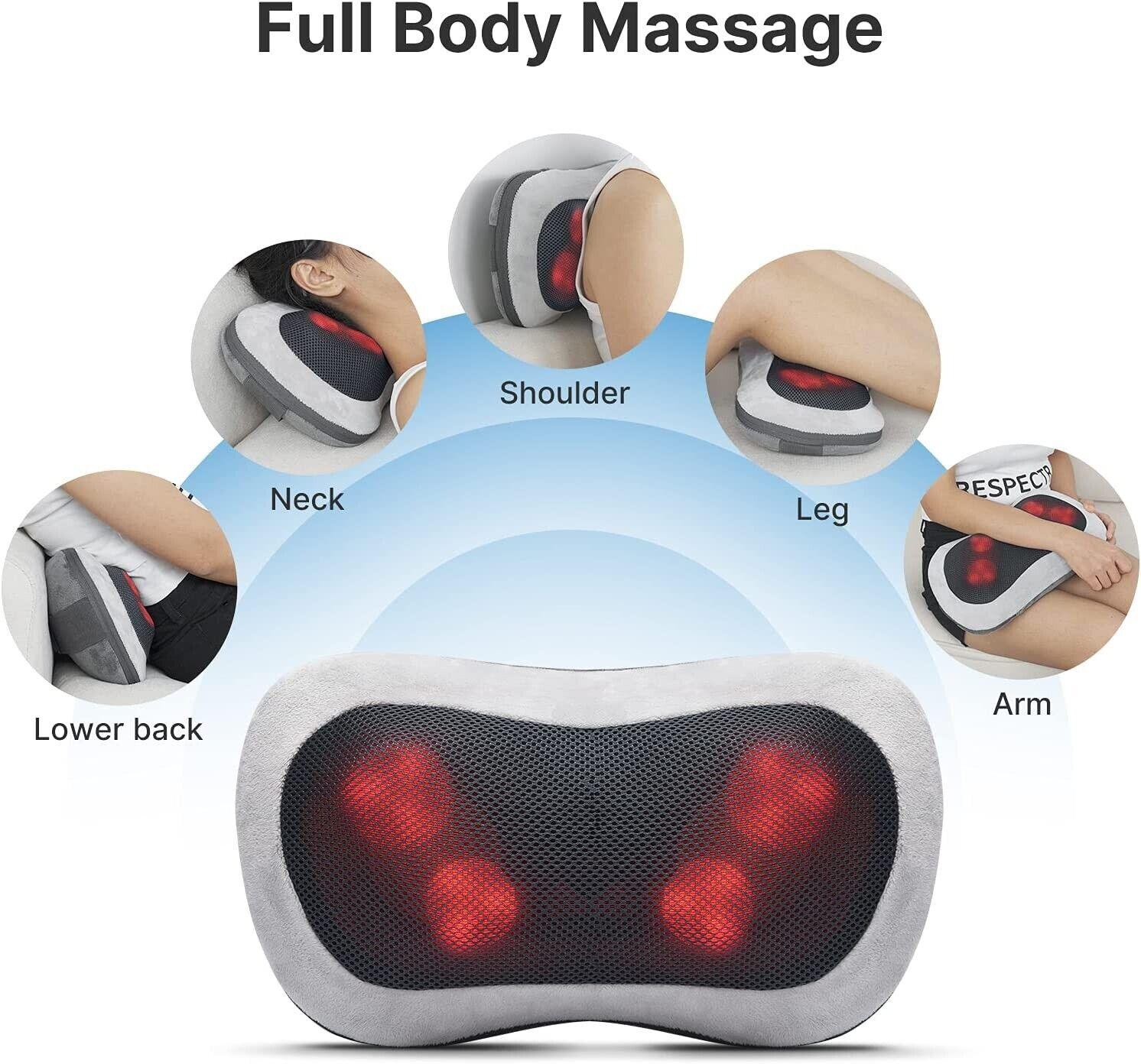 RENPHO Neck Back Massager with Heat 2pcs (Small + Large Size), Shiatsu Massage - Massive Discounts