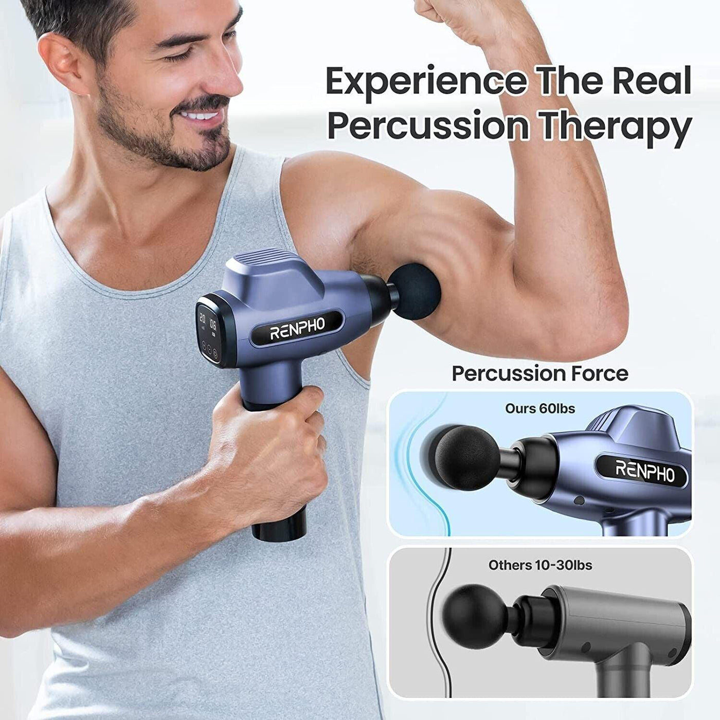 RENPHO Professional Muscle Massage Gun for Athletes 20 Speeds - Massive Discounts