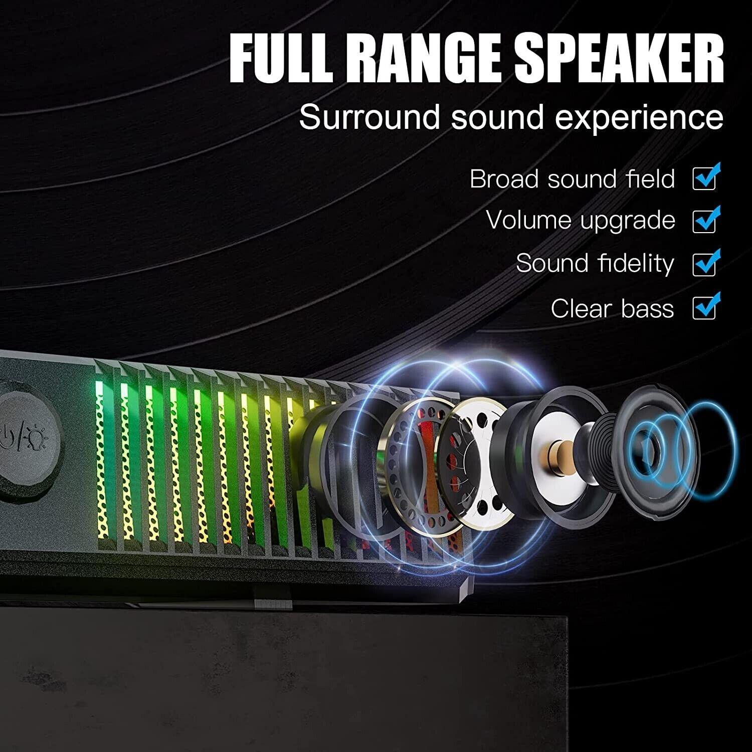 Smalody Computer Speakers PC RGB LED Stereo Bluetooth Microphone Dynamic - Massive Discounts