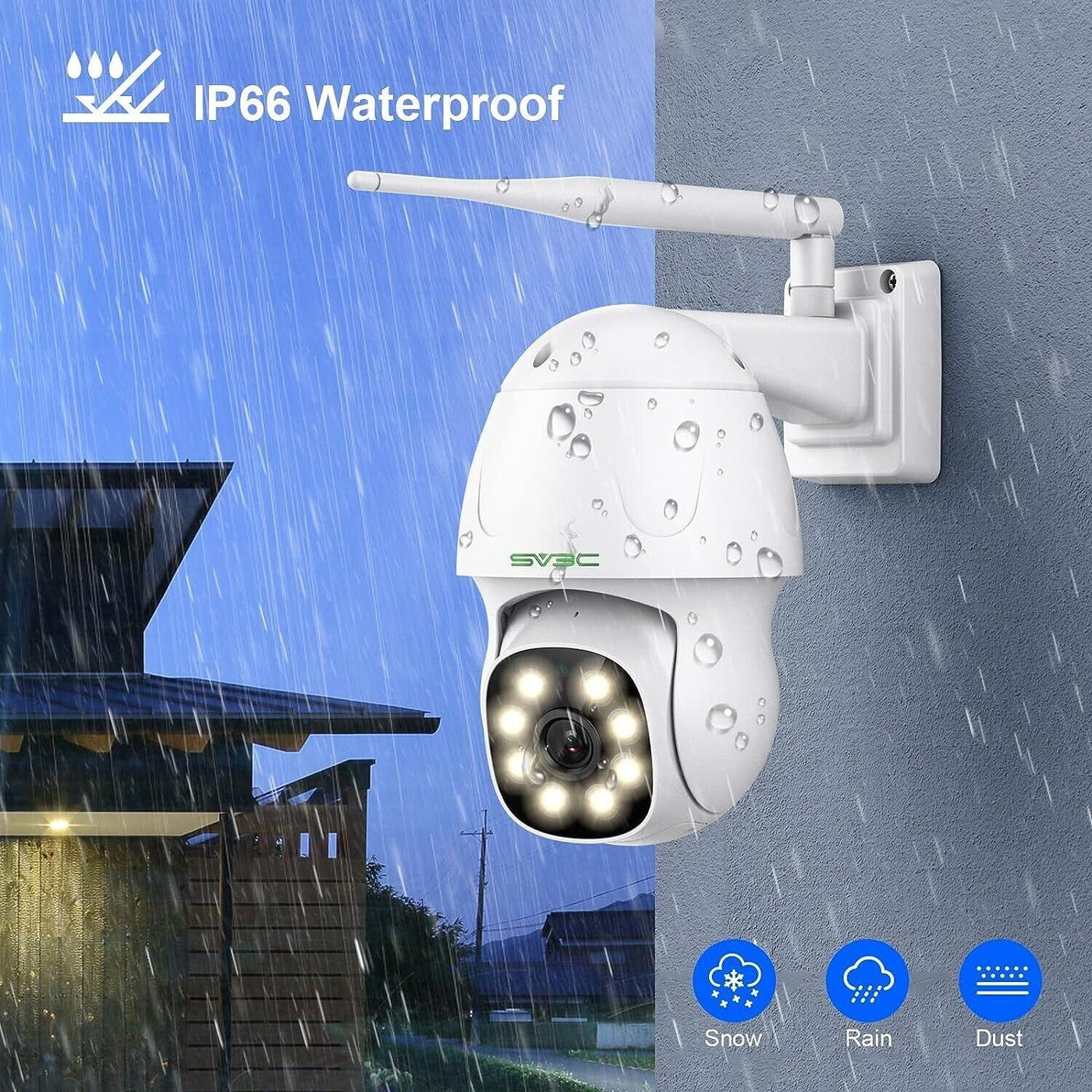 SV3C New PTZ Security Camera Outdoor 5MP Rotate Pan & Tilt IP CCTV - Massive Discounts