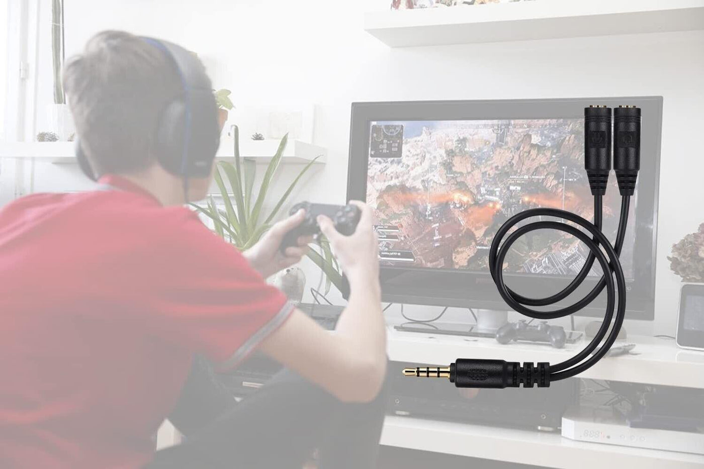 Converter Cable Talkback Chat for PC Gaming Headsets to Xbox One S/PS4/Notebook/Phone - Massive Discounts