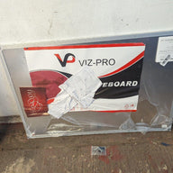 VIZ-PRO Magnetic Whiteboard Silver Aluminium Frame, W90xH60CM - Massive Discounts